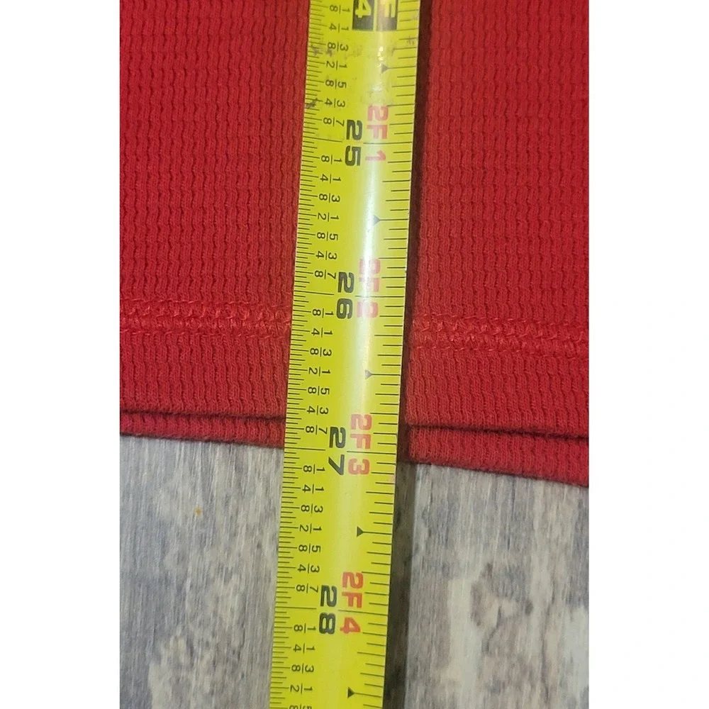 Polo Ralph Lauren Men's Large Red‎ Waffle Knit Thermal Shirt Big Logo Sleepwear